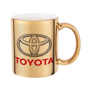 Toyota, Mug ceramic, gold mirror, 330ml