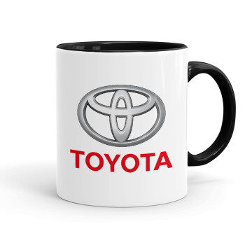 Toyota, Mug colored black, ceramic, 330ml