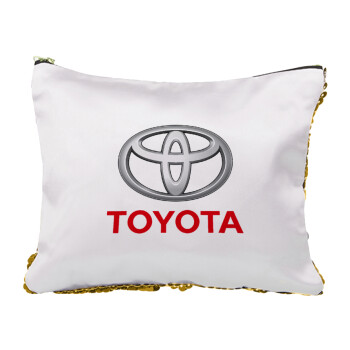 Toyota, Sequin Gold Pouch Cosmetic Bag