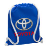 Backpack pouch GYMBAG Blue, with pocket (40x48cm) & thick cords