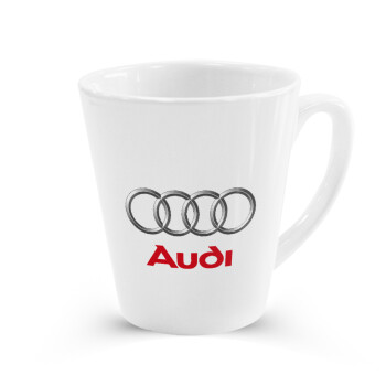 AUDI, Κούπα κωνική Latte Λευκή, κεραμική, 300ml