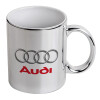 Mug ceramic, silver mirror, 330ml