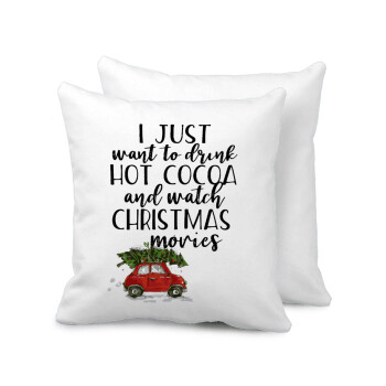 I just want to drink hot cocoa and watch christmas movies mini cooper, Sofa cushion 40x40cm includes filling