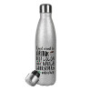 Metallic Glitter Silver Thermos Flask (Stainless steel), double-walled, 500ml