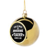 Golden Christmas tree ball ornament 8cm