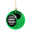 Green Christmas tree ornament ball 8cm