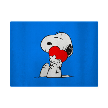 Snoopy, Επιφάνεια κοπής γυάλινη (38x28cm)
