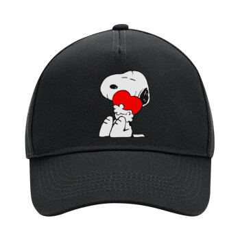 Snoopy, Adult Ultimate Hat BLACK, (100% COTTON DRILL, ADULT, UNISEX, ONE SIZE)