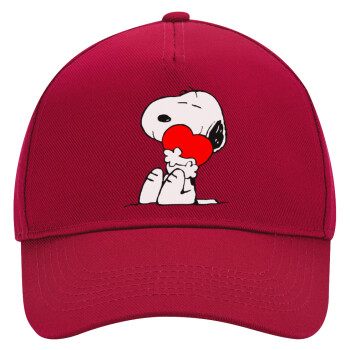 Snoopy, Καπέλο Ενηλίκων Ultimate ΚΟΚΚΙΝΟ, (100% ΒΑΜΒΑΚΕΡΟ DRILL, ΕΝΗΛΙΚΩΝ, UNISEX, ONE SIZE)