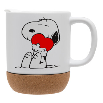 Snoopy, Ceramic coffee mug Cork (MAT), 330ml (1pcs)