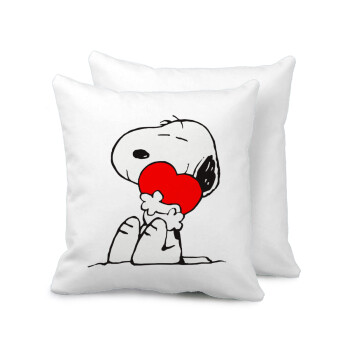 Snoopy, Μαξιλάρι καναπέ 40x40cm περιέχεται το  γέμισμα