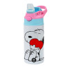 Children's hot water bottle, stainless steel, with safety straw, Pink/BlueCiel (360ml) BPA FREE