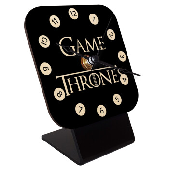 Game of Thrones, Quartz Table clock in natural wood (10cm)