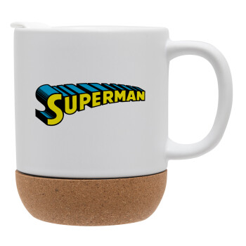 Superman vintage, Ceramic coffee mug Cork (MAT), 330ml (1pcs)