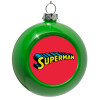 Green Christmas tree ornament bauble 8cm