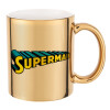 Mug ceramic, gold mirror, 330ml