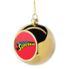 Golden Christmas tree ball ornament 8cm