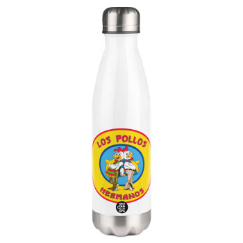 Los Pollos Hermanos, Metal mug thermos White (Stainless steel), double wall, 500ml