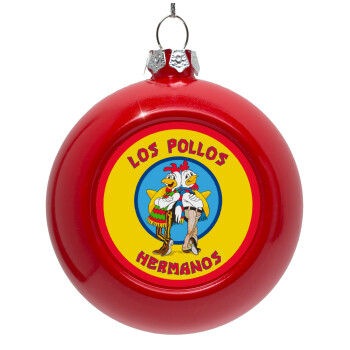 Los Pollos Hermanos, Red Christmas tree ornament bauble 8cm