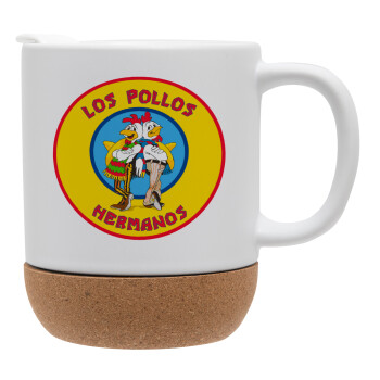 Los Pollos Hermanos, Κούπα, κεραμική με βάση φελού και καπάκι (ΜΑΤ), 330ml (1 τεμάχιο)