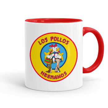 Los Pollos Hermanos, Κούπα χρωματιστή κόκκινη, κεραμική, 330ml