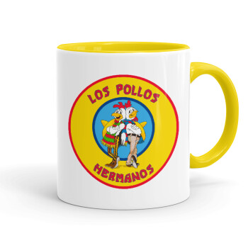 Los Pollos Hermanos, Κούπα χρωματιστή κίτρινη, κεραμική, 330ml