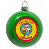 Green Christmas tree ornament bauble 8cm