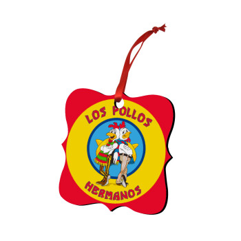 Los Pollos Hermanos, Christmas ornament polygon wooden 7.5cm