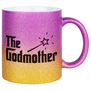 The Godmather, Κούπα Χρυσή/Ροζ Glitter, κεραμική, 330ml