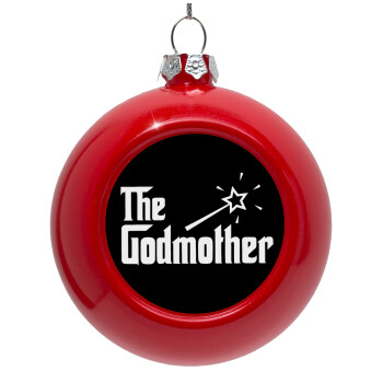 The Godmather, Red Christmas tree ornament bauble 8cm