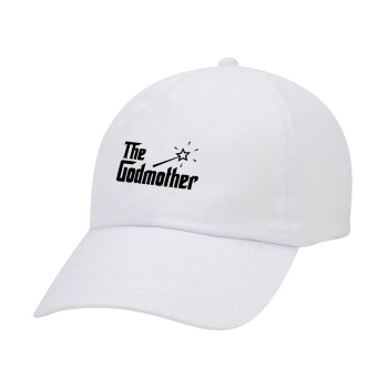The Godmather, Καπέλο Ενηλίκων Baseball Λευκό 5-φύλλο (POLYESTER, ΕΝΗΛΙΚΩΝ, UNISEX, ONE SIZE)