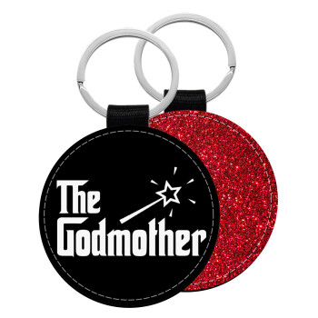 The Godmather, Μπρελόκ Δερματίνη, στρογγυλό ΚΟΚΚΙΝΟ (5cm)