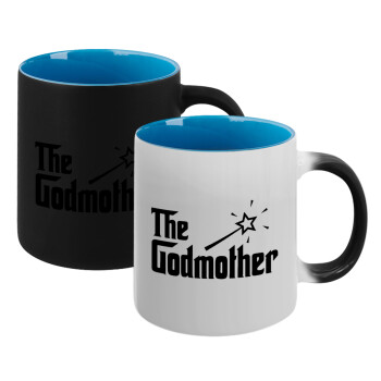 The Godmather, Κούπα Μαγική εσωτερικό μπλε, κεραμική 330ml που αλλάζει χρώμα με το ζεστό ρόφημα (1 τεμάχιο)