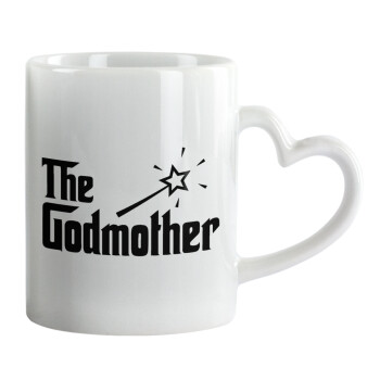 The Godmather, Κούπα καρδιά χερούλι λευκή, κεραμική, 330ml