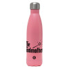 Metal mug thermos Pink Mat (Stainless steel), double wall, 500ml