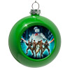 Green Christmas tree ornament bauble 8cm