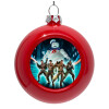 Red Christmas tree ornament bauble 8cm