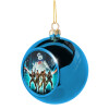 Blue Christmas tree ball ornament 8cm