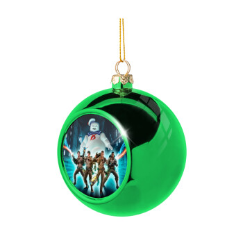 Ghostbusters team, Green Christmas tree ornament ball 8cm