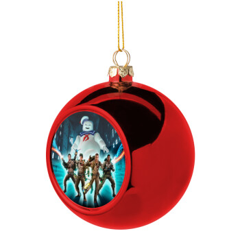 Ghostbusters team, Χριστουγεννιάτικη μπάλα δένδρου Κόκκινη 8cm