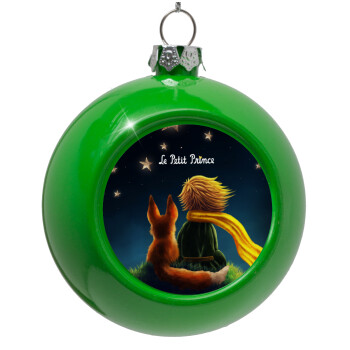 Little prince, Green Christmas tree ornament bauble 8cm