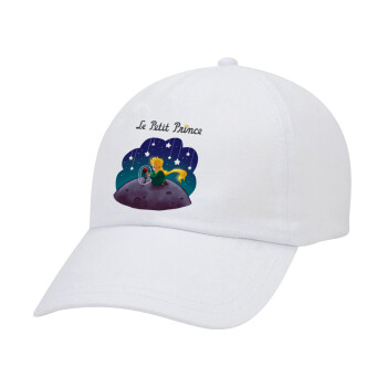 Little prince, Adult Baseball Cap White 5-panel (POLYESTER, ADULT, UNISEX, ONE SIZE)