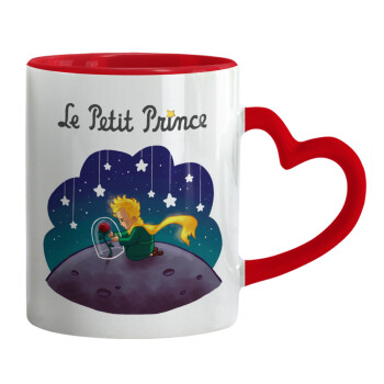 Little prince, Mug heart red handle, ceramic, 330ml