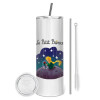 Eco friendly stainless steel tumbler 600ml, with metal straw & cleaning brush