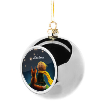 Little prince, Silver 8cm Christmas tree ball ornament