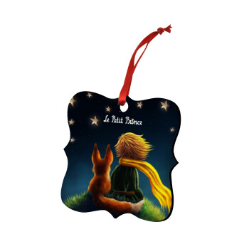 Little prince, Christmas ornament polygon wooden 7.5cm