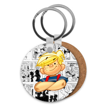 Dennis the Menace, Μπρελόκ Ξύλινο στρογγυλό MDF Φ5cm