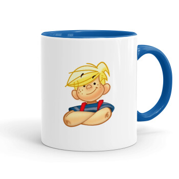 Dennis the Menace, Mug colored blue, ceramic, 330ml