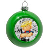 Green Christmas tree ornament bauble 8cm