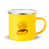 Yellow Enamel Metallic Cup 360ml